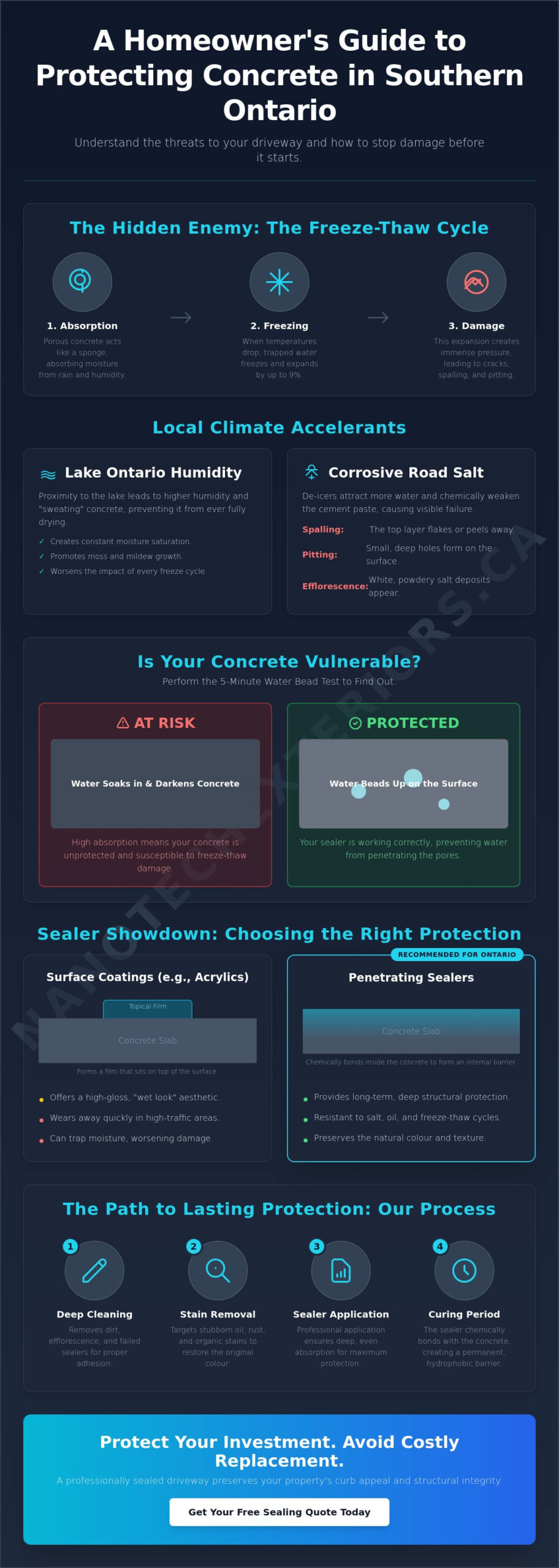 Concrete Sealing in Burlington, Ontario: The Ultimate Protection Checklist