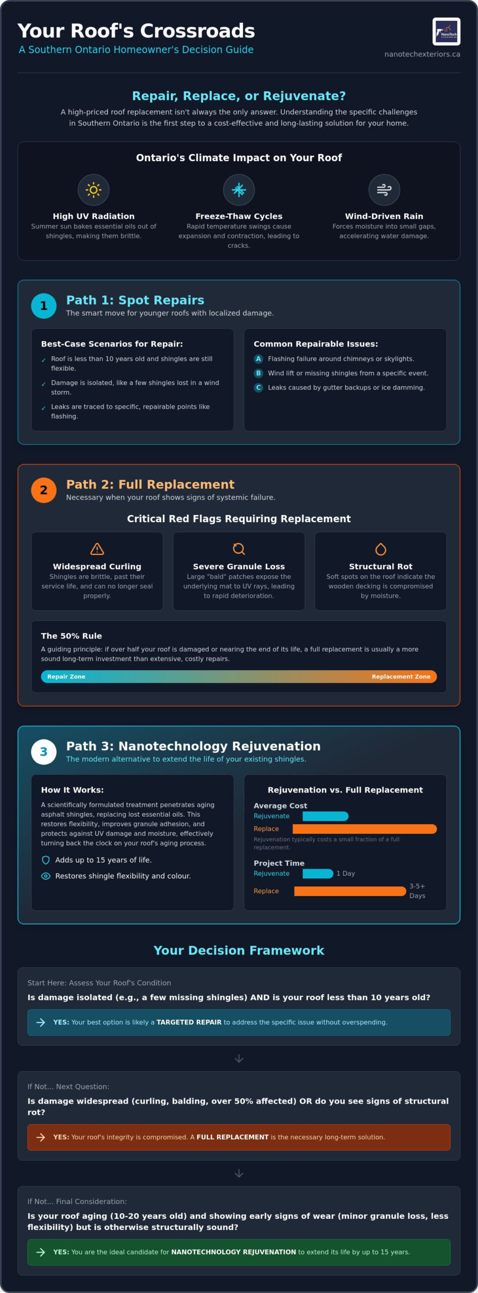 Roof Repair vs. Replacement in Ontario: The 2026 Homeowner’s Guide