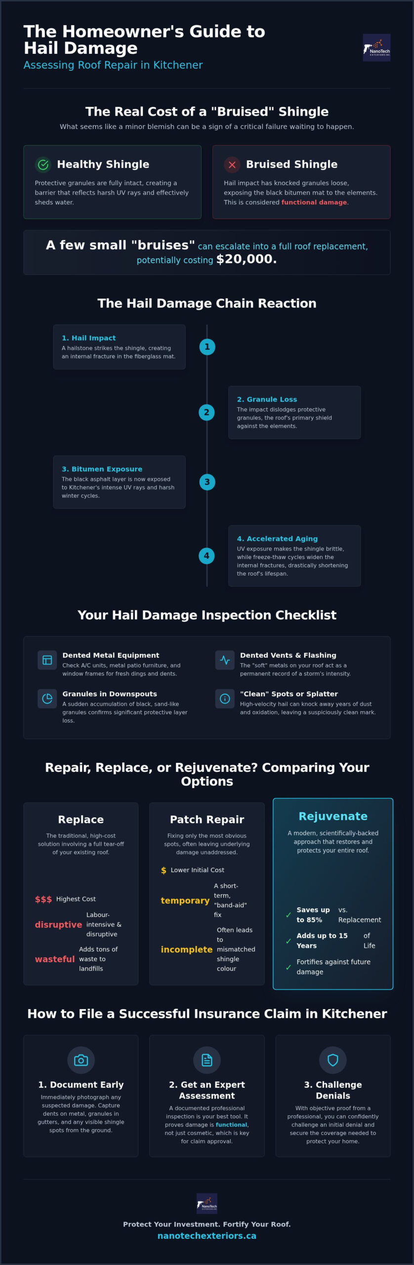 Hail Damage Roof Repair in Kitchener: 2026 Homeowner’s Recovery Guide