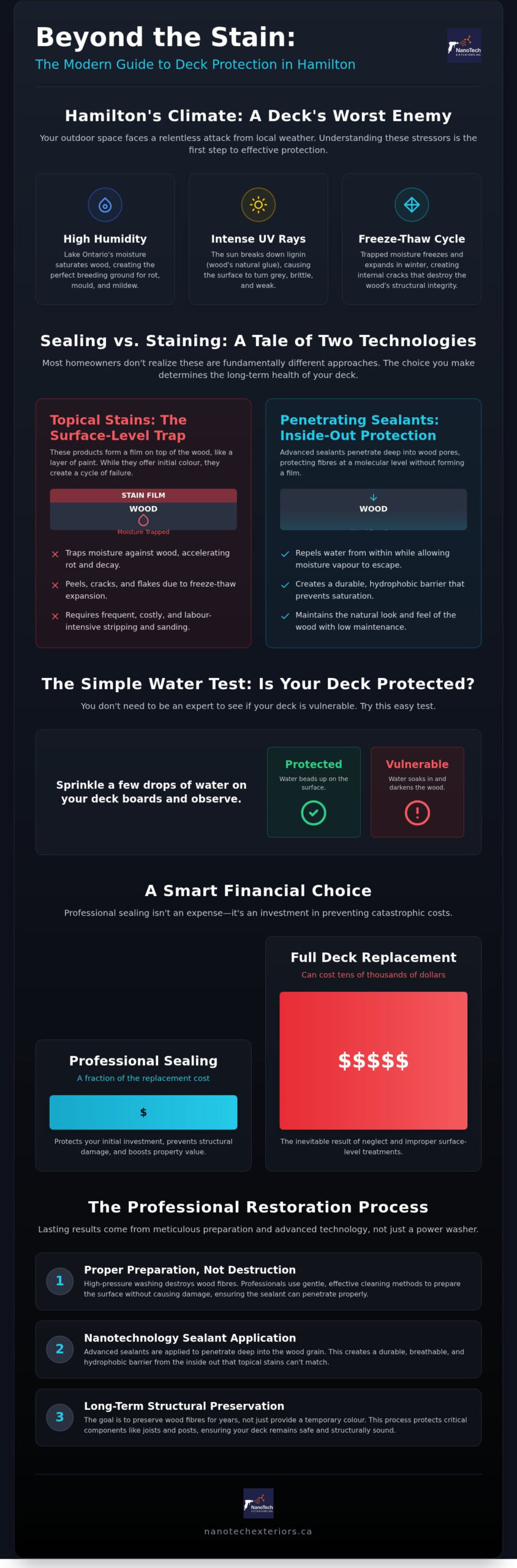 Deck Sealing in Hamilton: The Homeowner’s Guide to Lasting Wood Protection