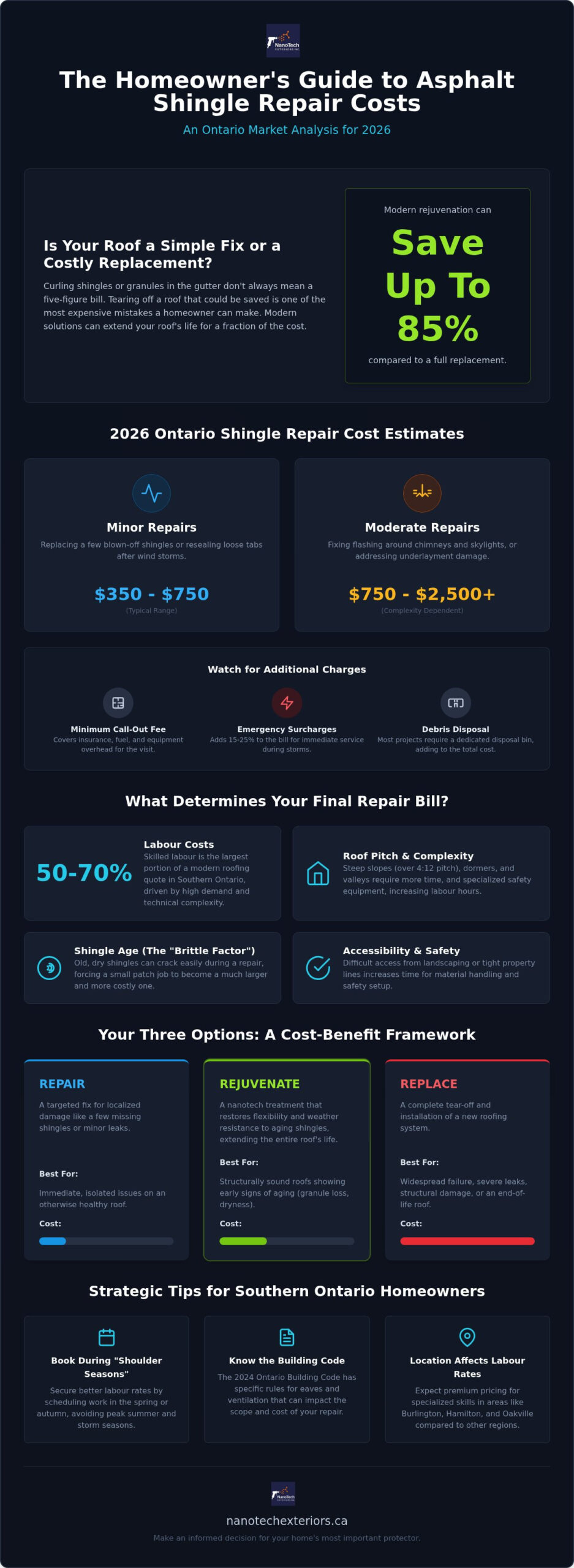 Cost to Repair Asphalt Shingles in Ontario: 2026 Price Guide